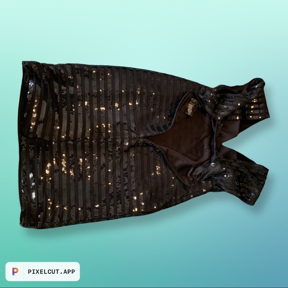 N. Miller Black Sequin Dress size: 6 - Picture 9 of 12